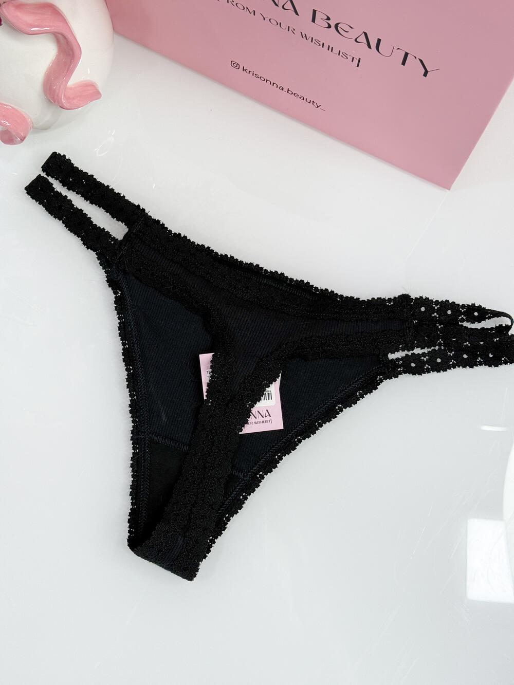 Трусики Wink Strappy Thong розмір S Pure Black 