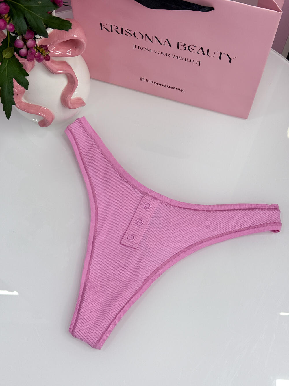 Трусики Cotton High-Leg Thong Panty розмір S (75LA) 