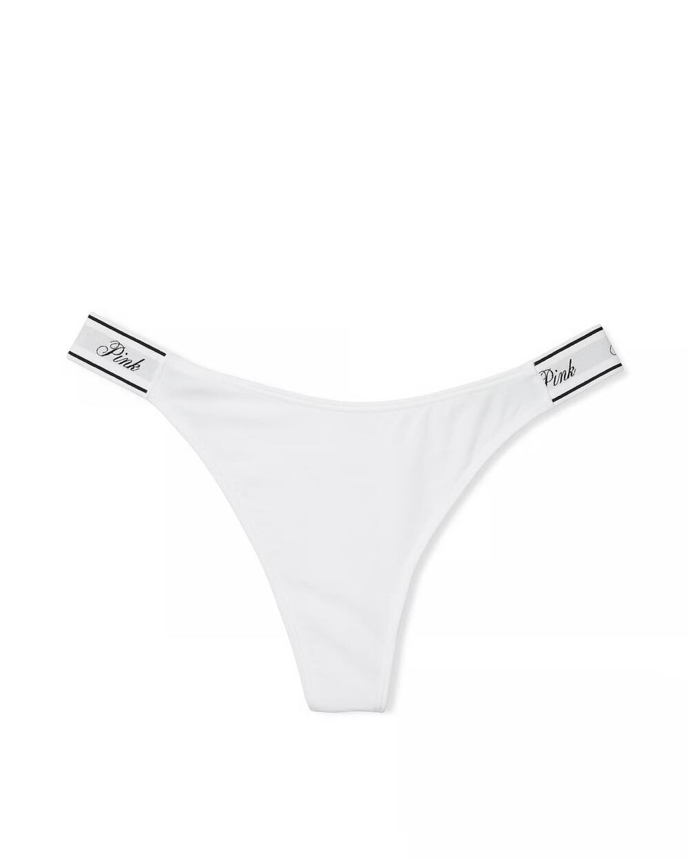 Трусики Logo Cotton High-Leg Thong розмір S білі 