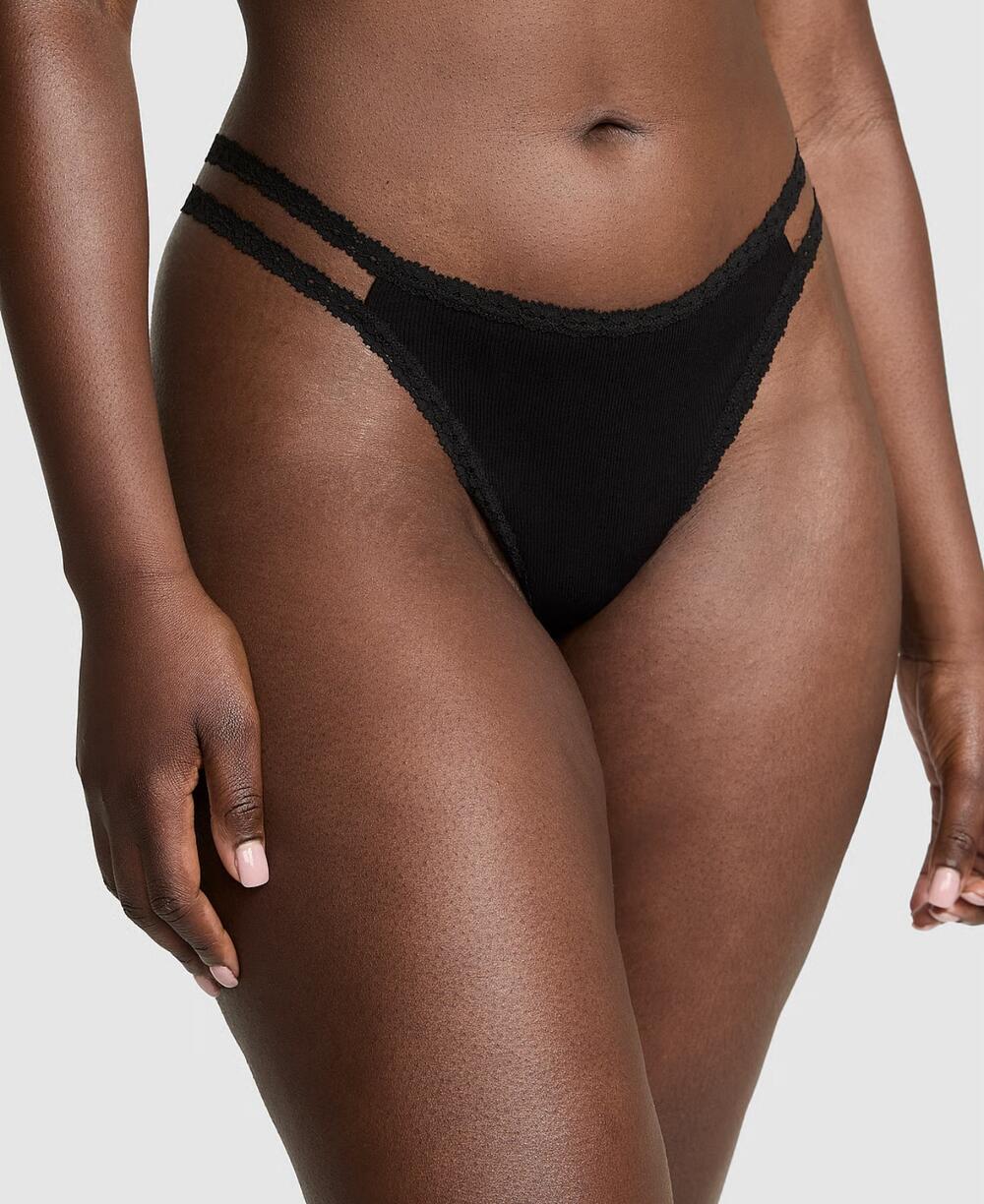 Трусики Wink Strappy Thong розмір S Pure Black 