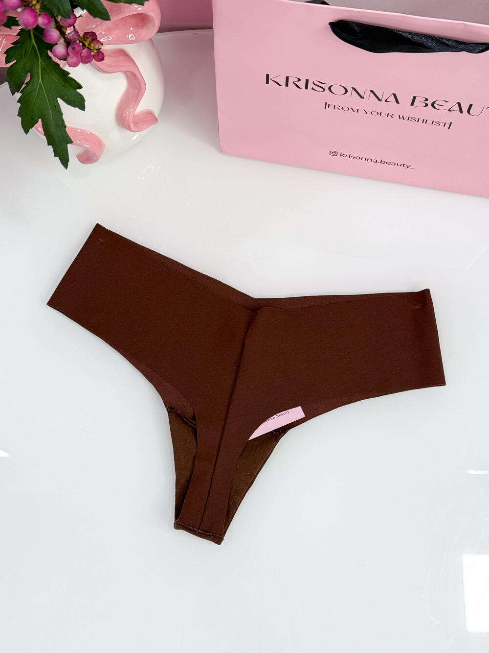 No-Show Thong Panty розмір S Chocolate 
