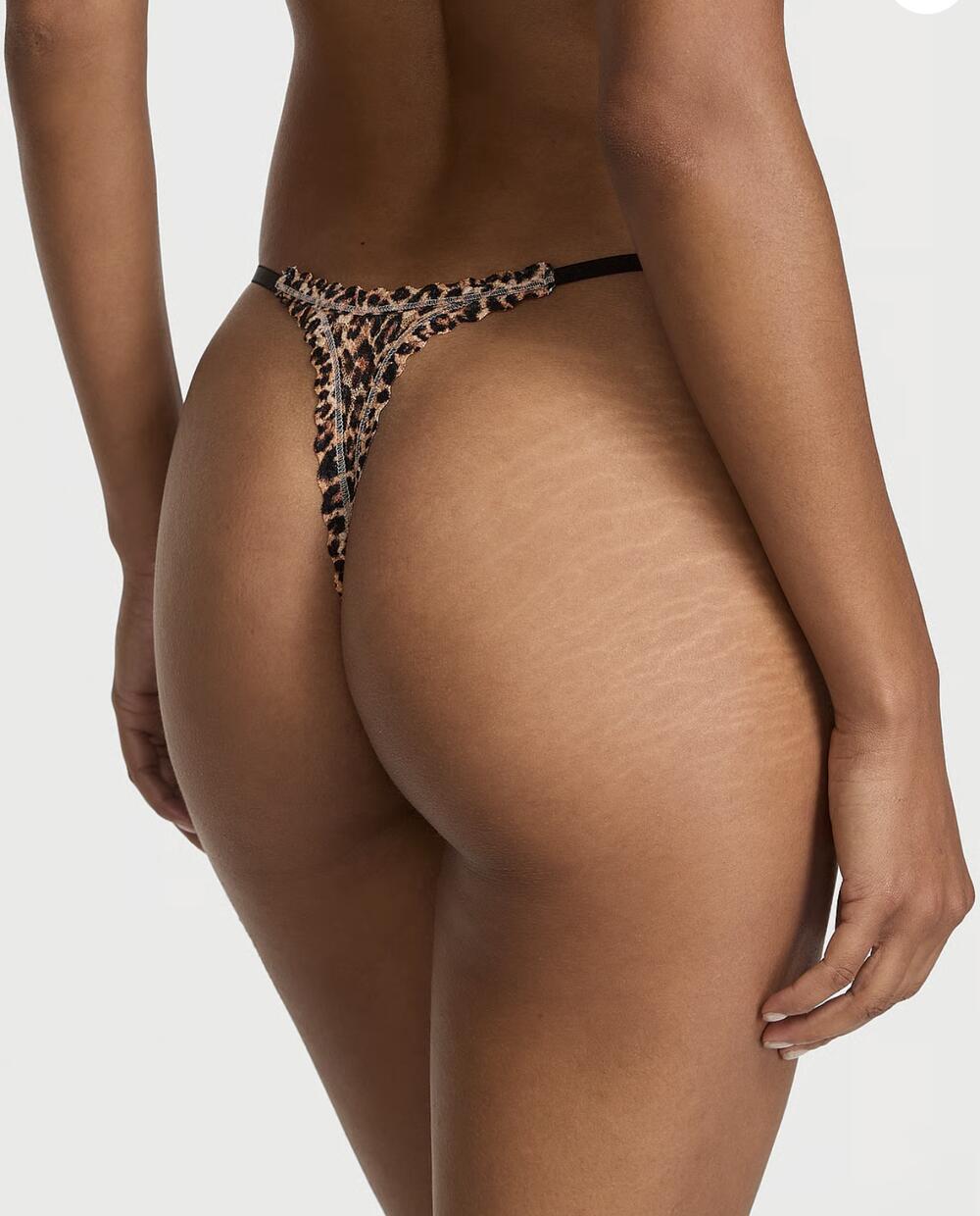 Lace String Thong Panty розмір S Natural Leopard (7BHK)