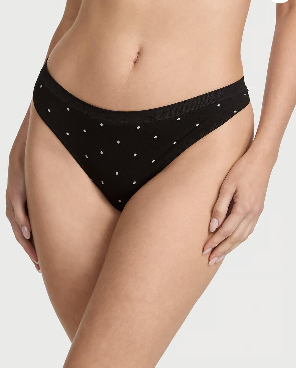 Seamless Thong Panty розмір S  Black Small Dot 
