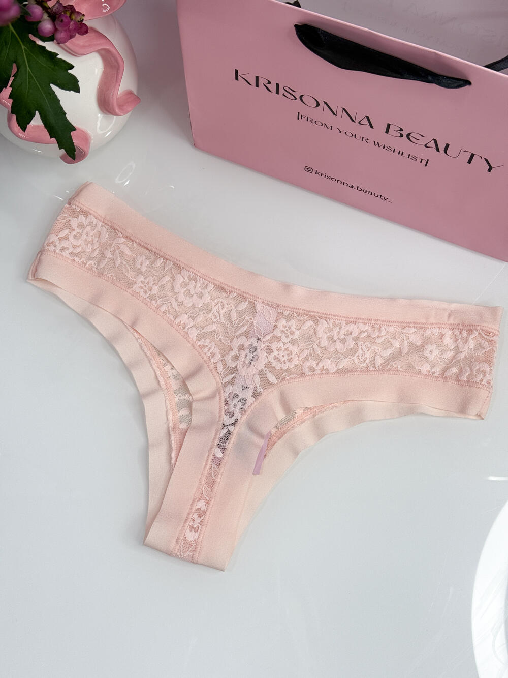 No-show Lacie thong panty розмір S персикові 