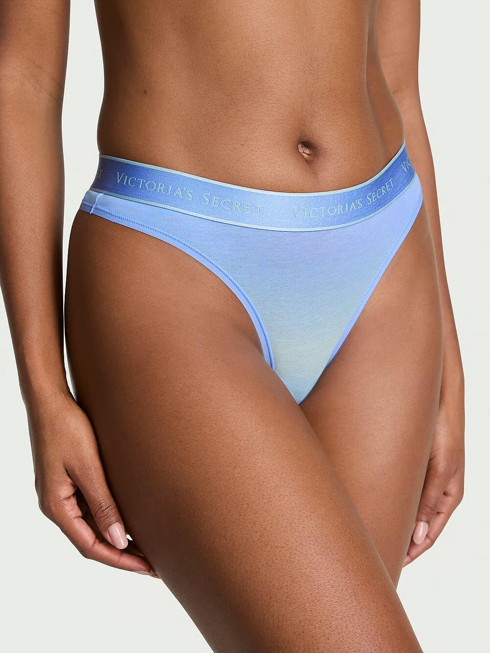 Logo Cotton Thong Panty розмір S Blue Ombre (7B7D) 
