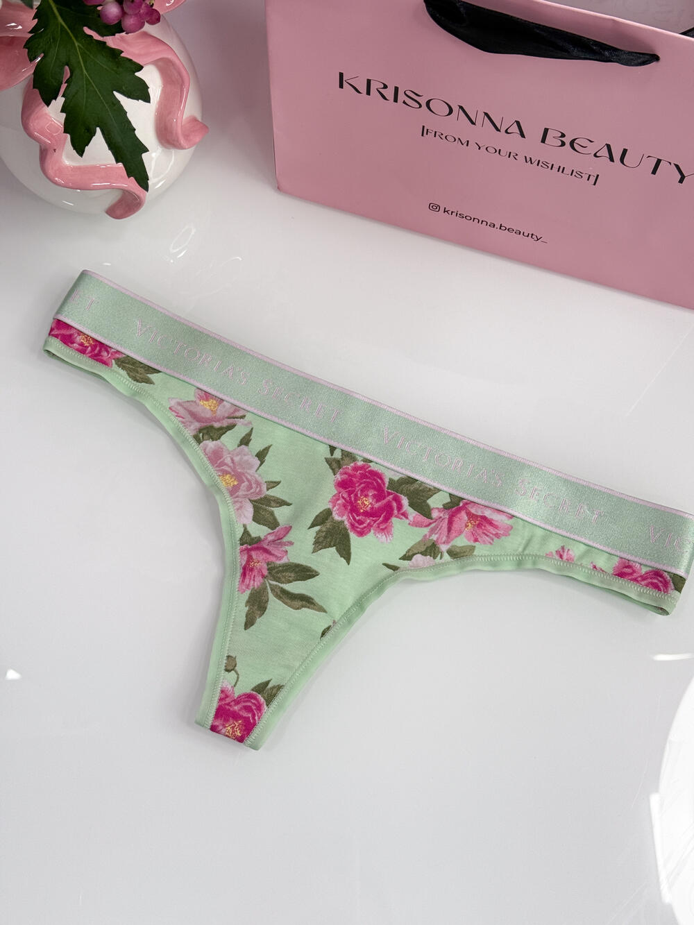 Logo Cotton Thong Panty розмір S mint green 