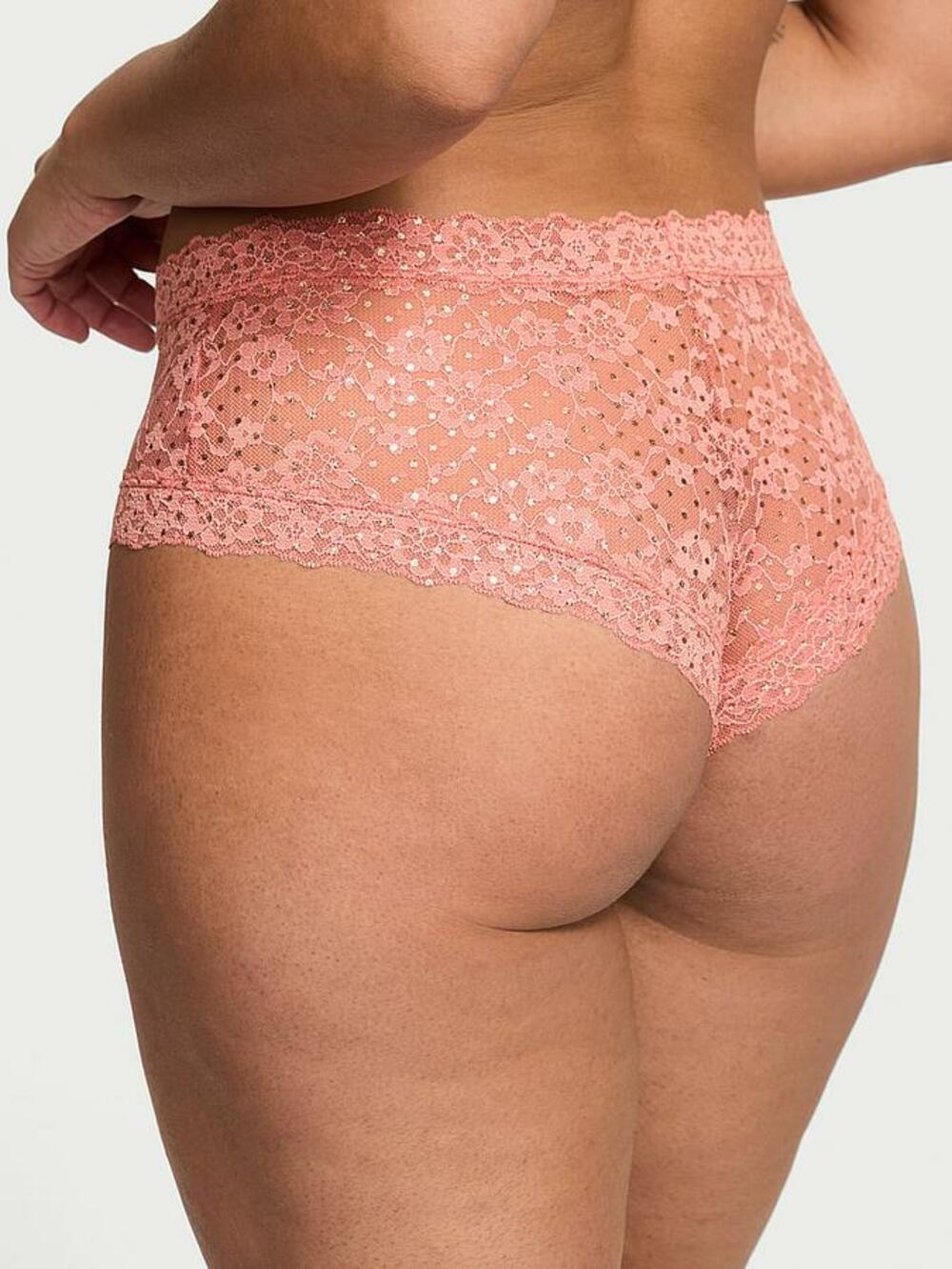 Shimmer Lace Cheeky Panty розмір S Dutchess Pink Shimmer Dots (7A3M)