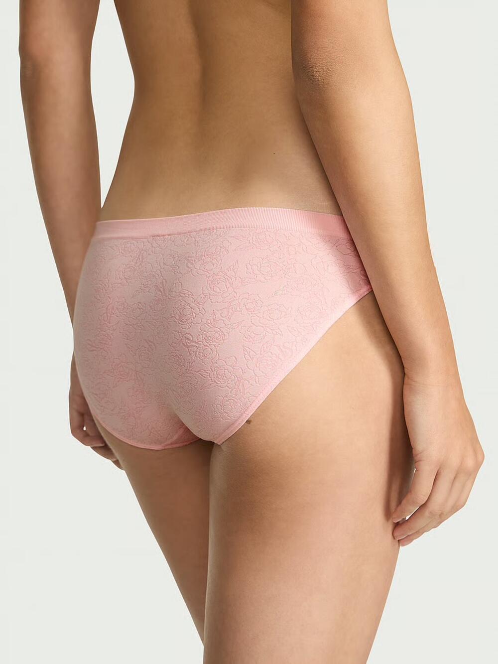 Seamless Bikini Panty розмір S Angel Pink Sketch Floral (7BD5)