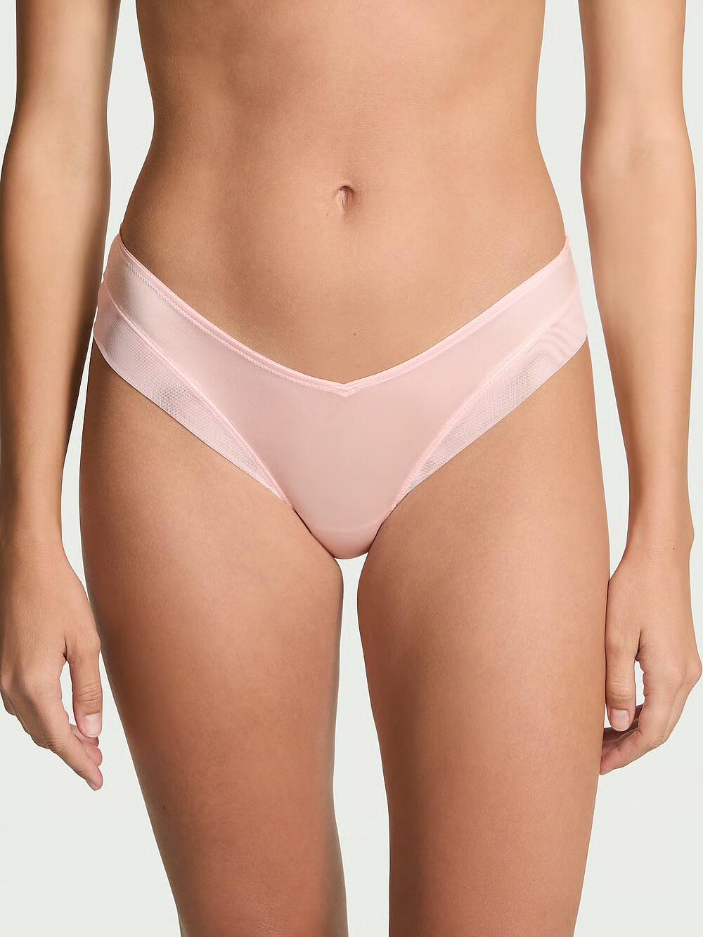 Smooth Mesh-Trim Cheeky Panty розмір М Pink 
