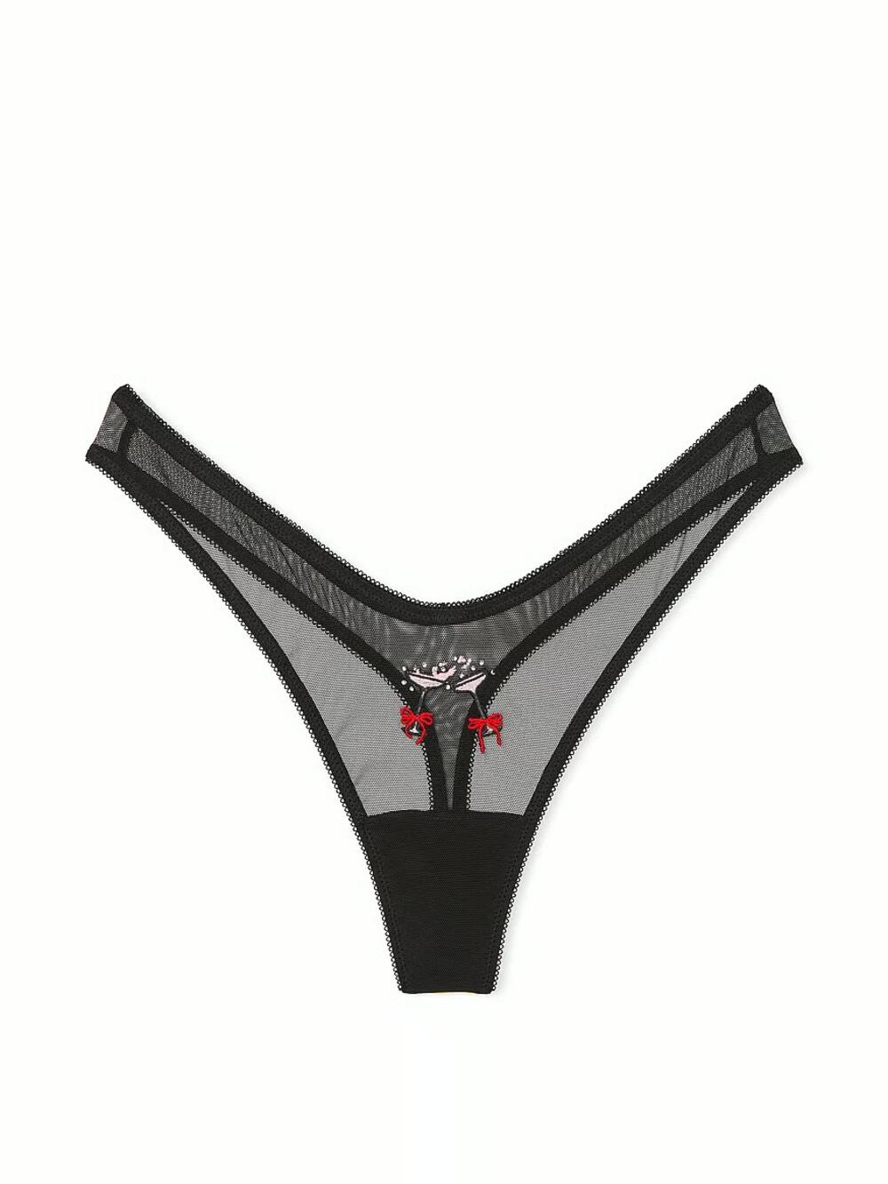 Flirty Mesh Thong Panty розмір М Black (6AZK) 