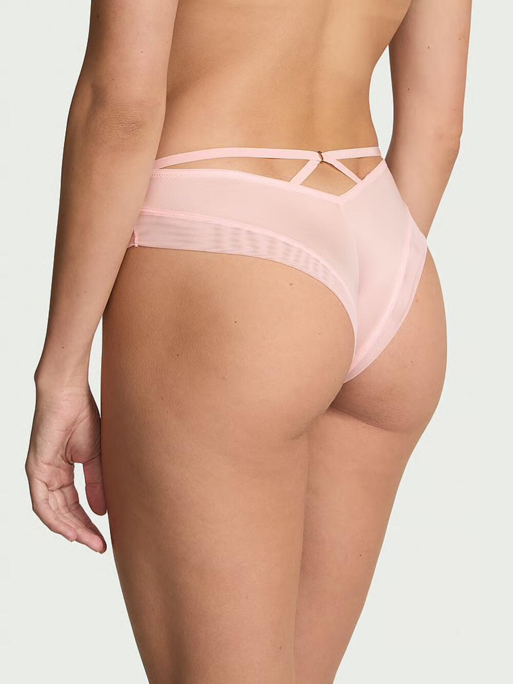 Smooth Mesh-Trim Cheeky Panty розмір М Pink 