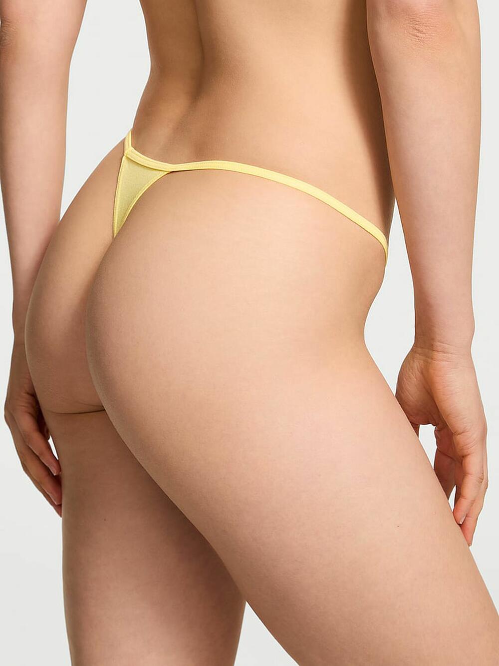 Трусики Stretch Cotton V-string розмір М Yellow Tulip