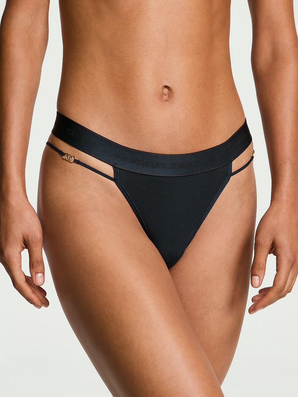 Logo Cotton Strappy Thong Panty розмір М  (95L7) 