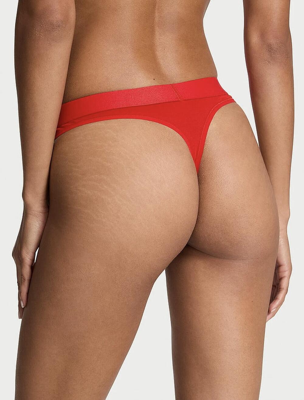 Logo Cotton Shine Patch Thong Panty розмір М Lipstick (86Q4)