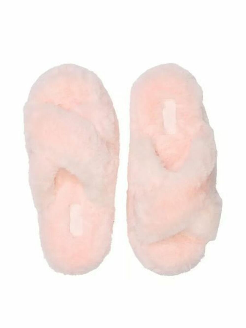 Капці розмір L Faux Fur Slippers рожеві