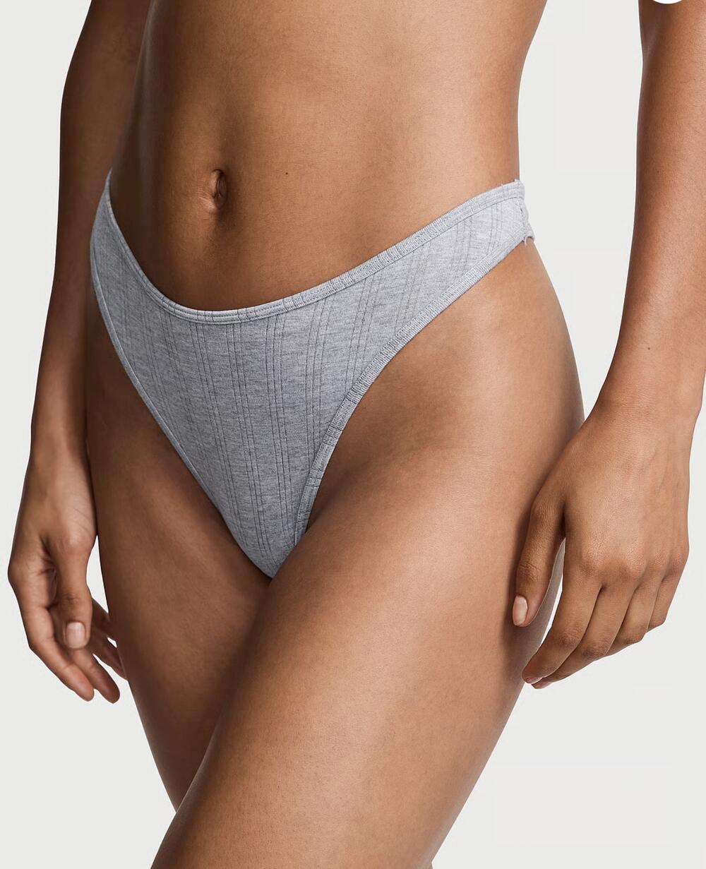 Трусики Ultra-Fine Modal High-Leg Scoop Thong розмір М medium heather grey 