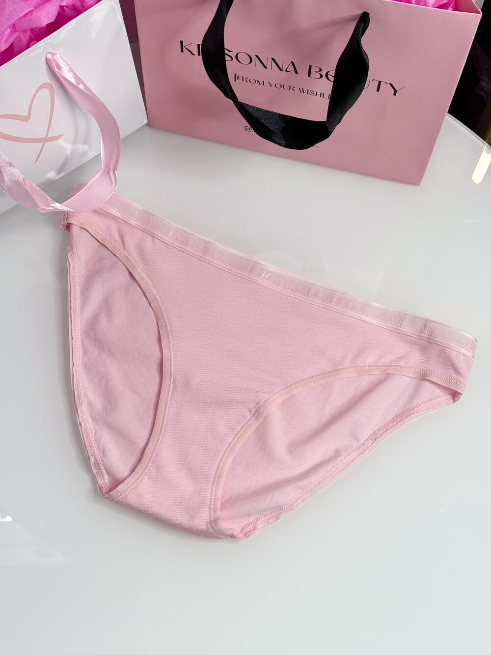 Stretch Cotton Bikini Panty розмір М рожеві 