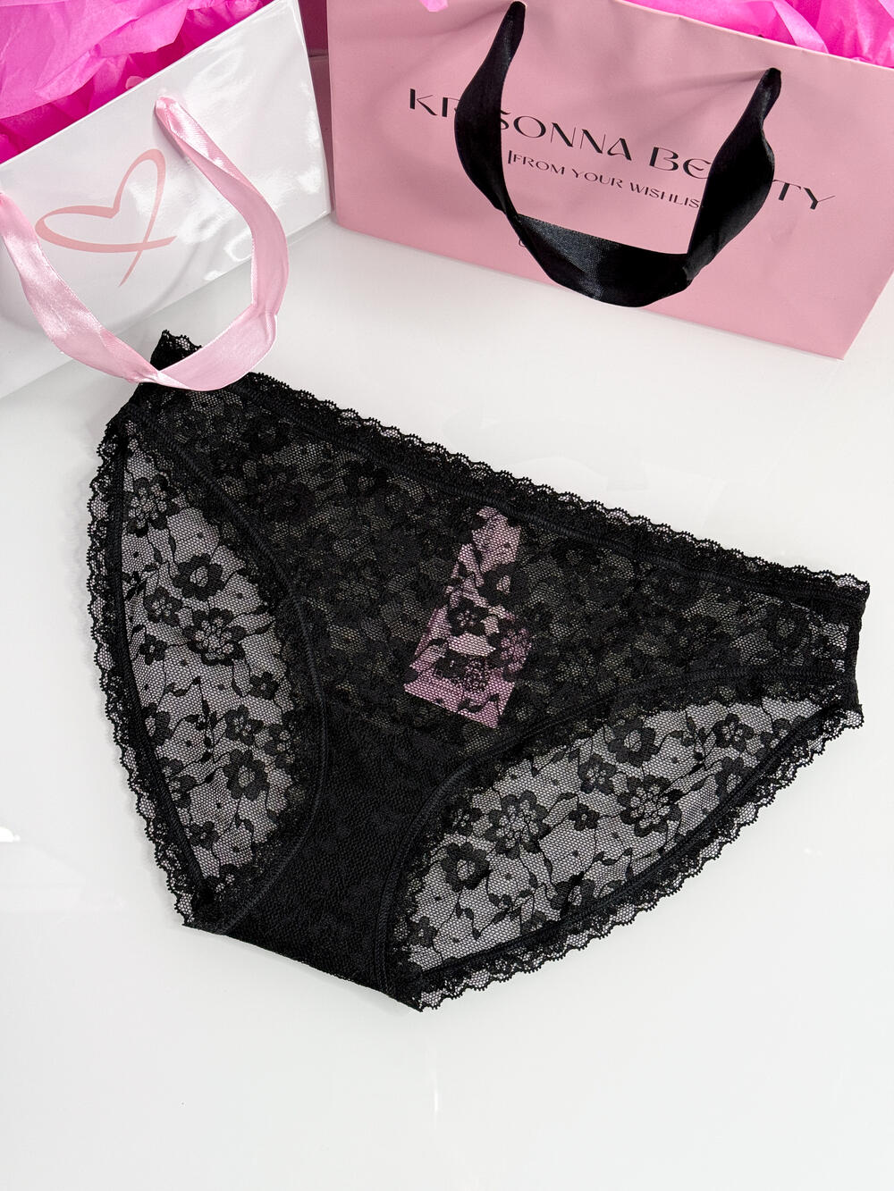Lace Bikini Panty розмір M Black 