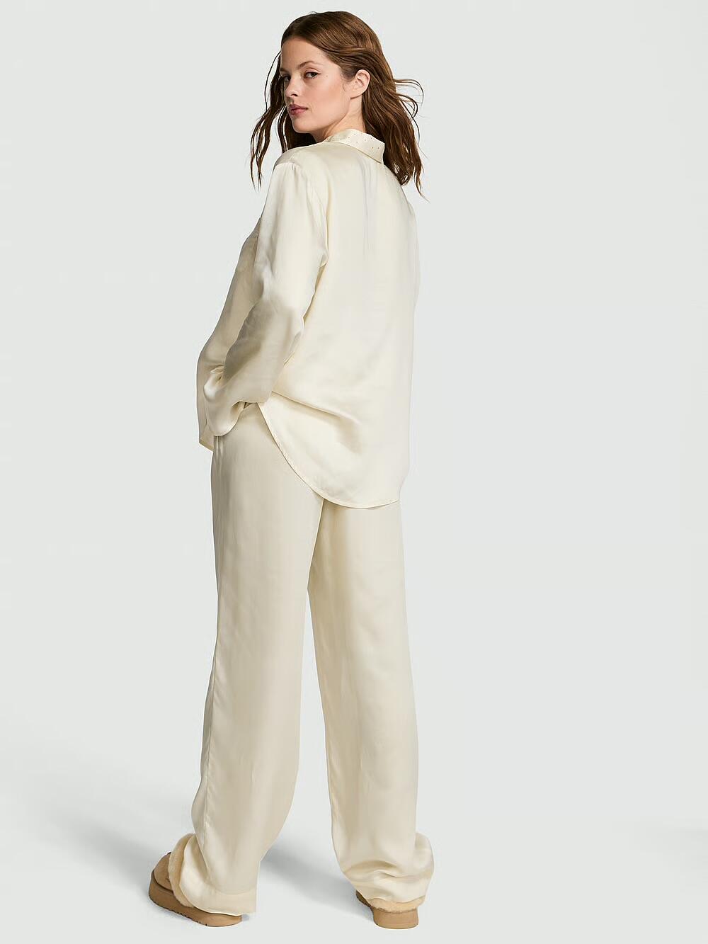 Розмір М Silky Sleep Shine Long Pajama Set Creamer