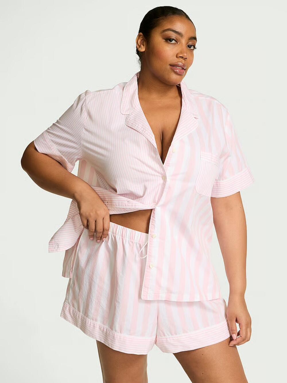 розмір S Бавовняна піжама Pink Iconic Stripe 