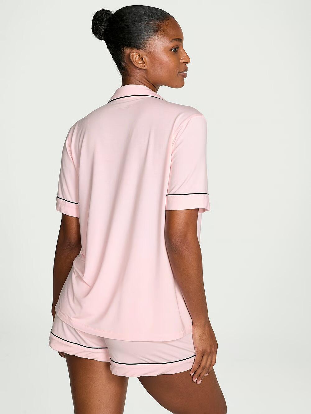 Розмір S Modal Soft Short Pajama Set рожева