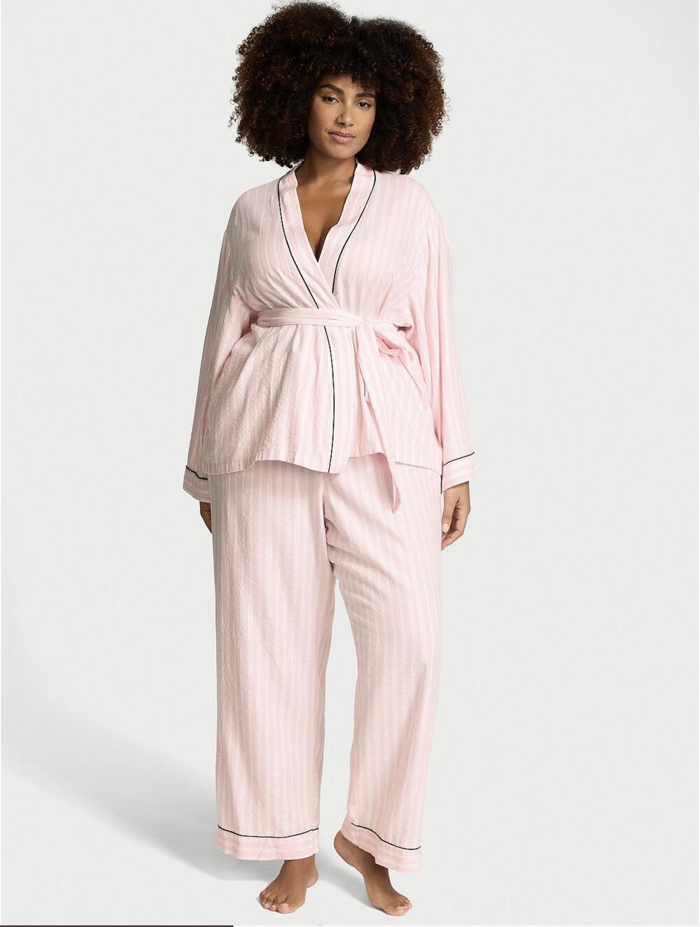 Розмір М Flannel Wrap Long Pajama Set  (6FBG) 