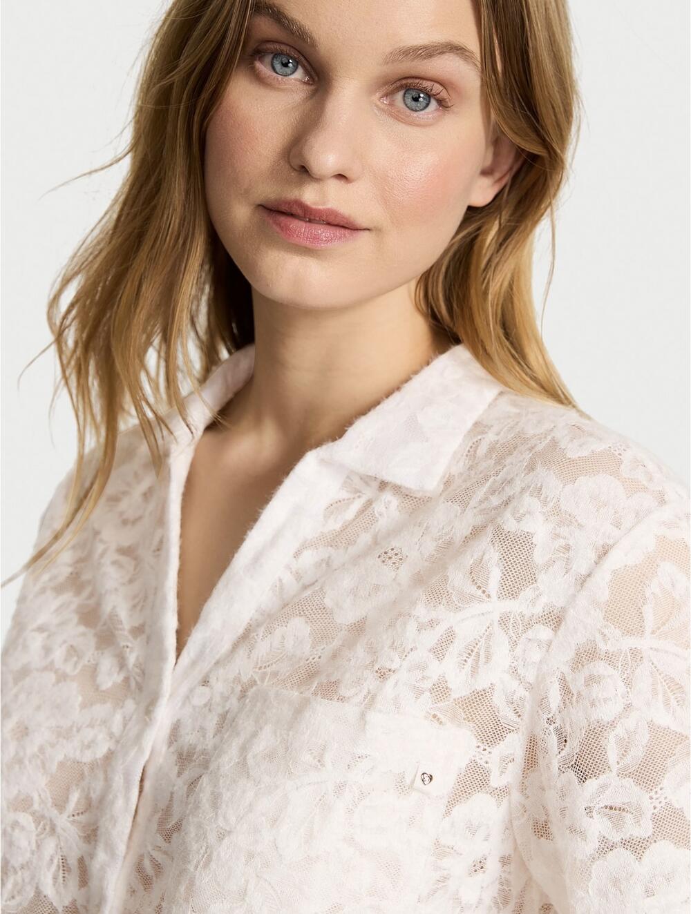 Розмір XS Мереживна піжамка з шортиками молочна