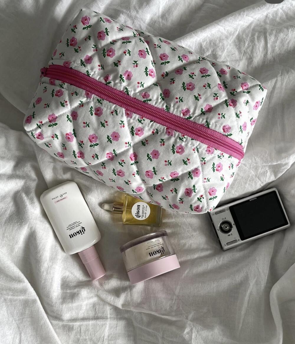 Косметичка з рожевими квітками, mini 