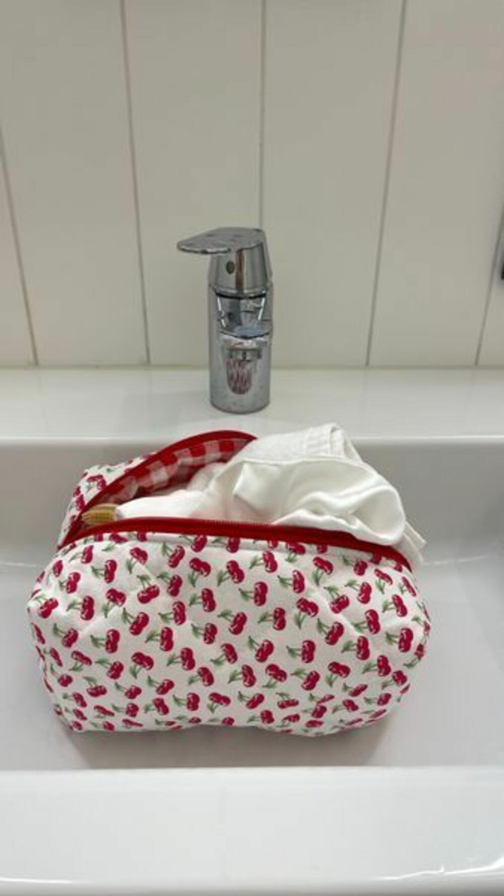 Косметичка з принтом вишні, mini 