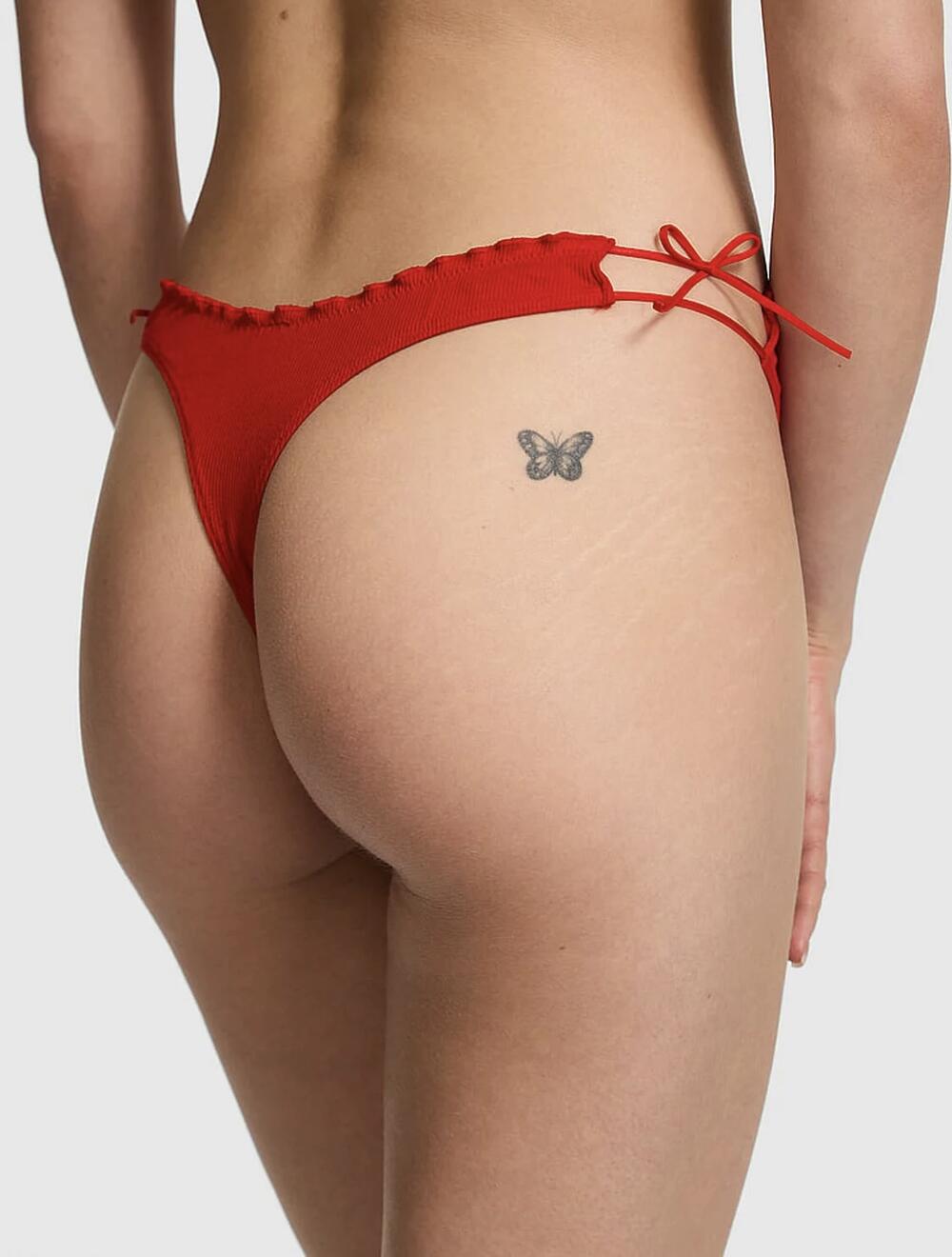 Cotton Side-Tie Thong Panty розмір S Bright Vermillion Side Tie (92Q4)
