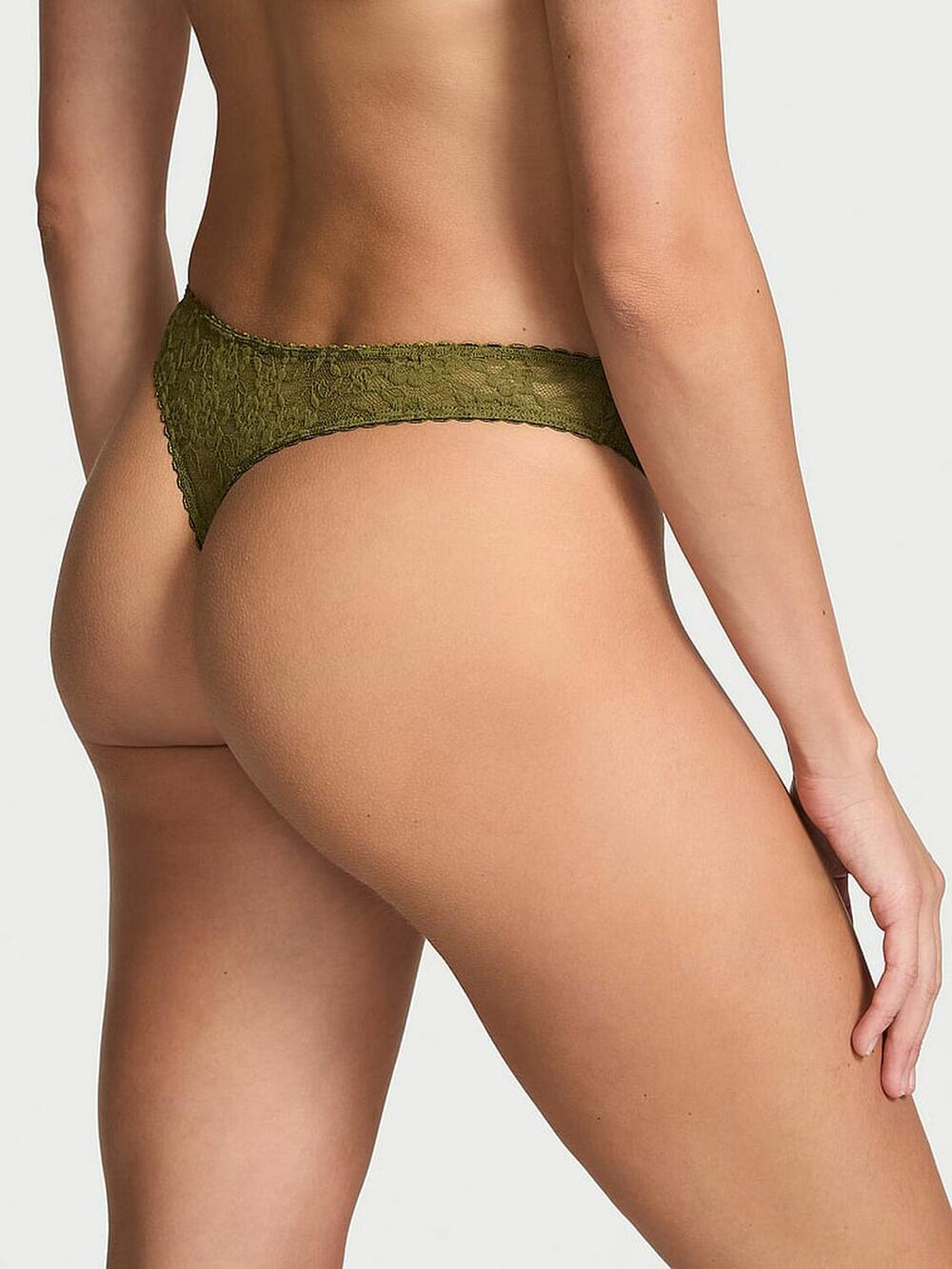 Lacie Lace-Up Bow Thong Panty Розмір М Green Chameleon (2DMR)
