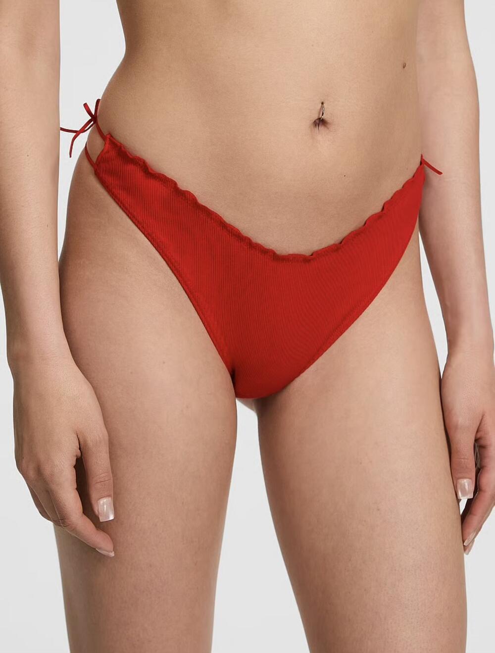 Cotton Side-Tie Thong Panty розмір S Bright Vermillion Side Tie (92Q4) 