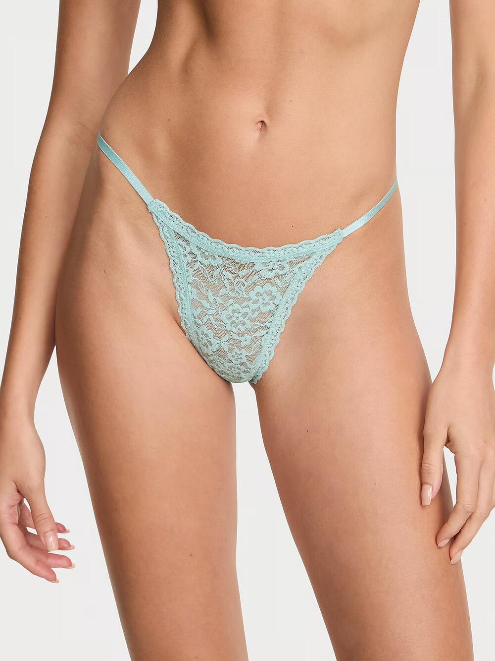 Lace String Thong Panty розмір S Canal Blue (36BJ) 
