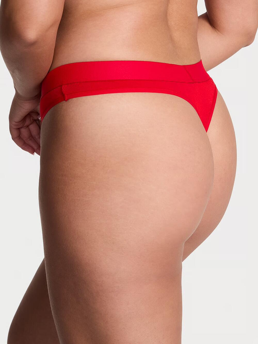 Logo Cotton Shine Patch Thong Panty розмір М Lipstick (86Q4)