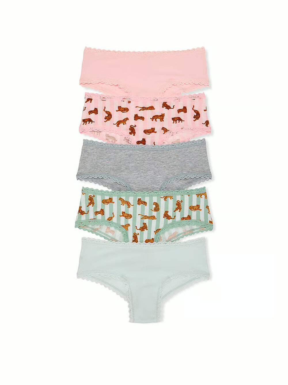 5-Pack Cotton Lace-Trim Cheeky Panties розмір М Multi (57MY) 
