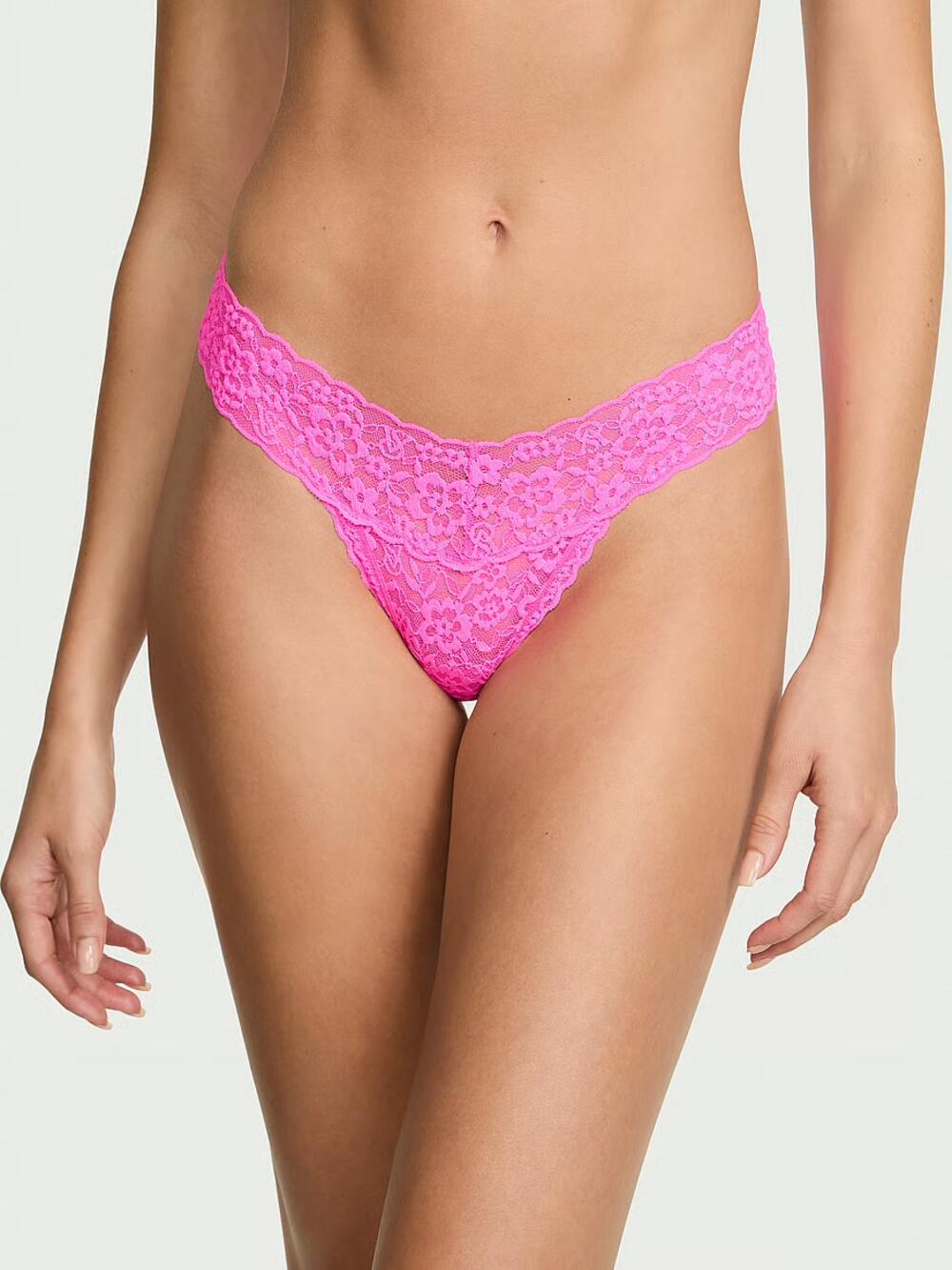 Lace Thong Panty розмір S Neon Princess Pink (15T5) 