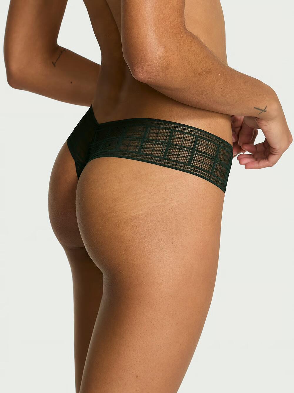 Plaid Lace Thong Panty розмір M Cilantro (60K1) 