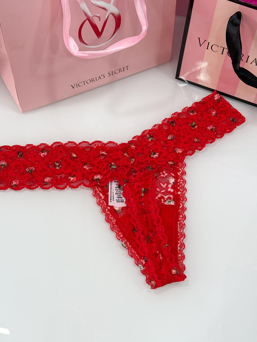 Lace Thong Panty розмір S червоні 