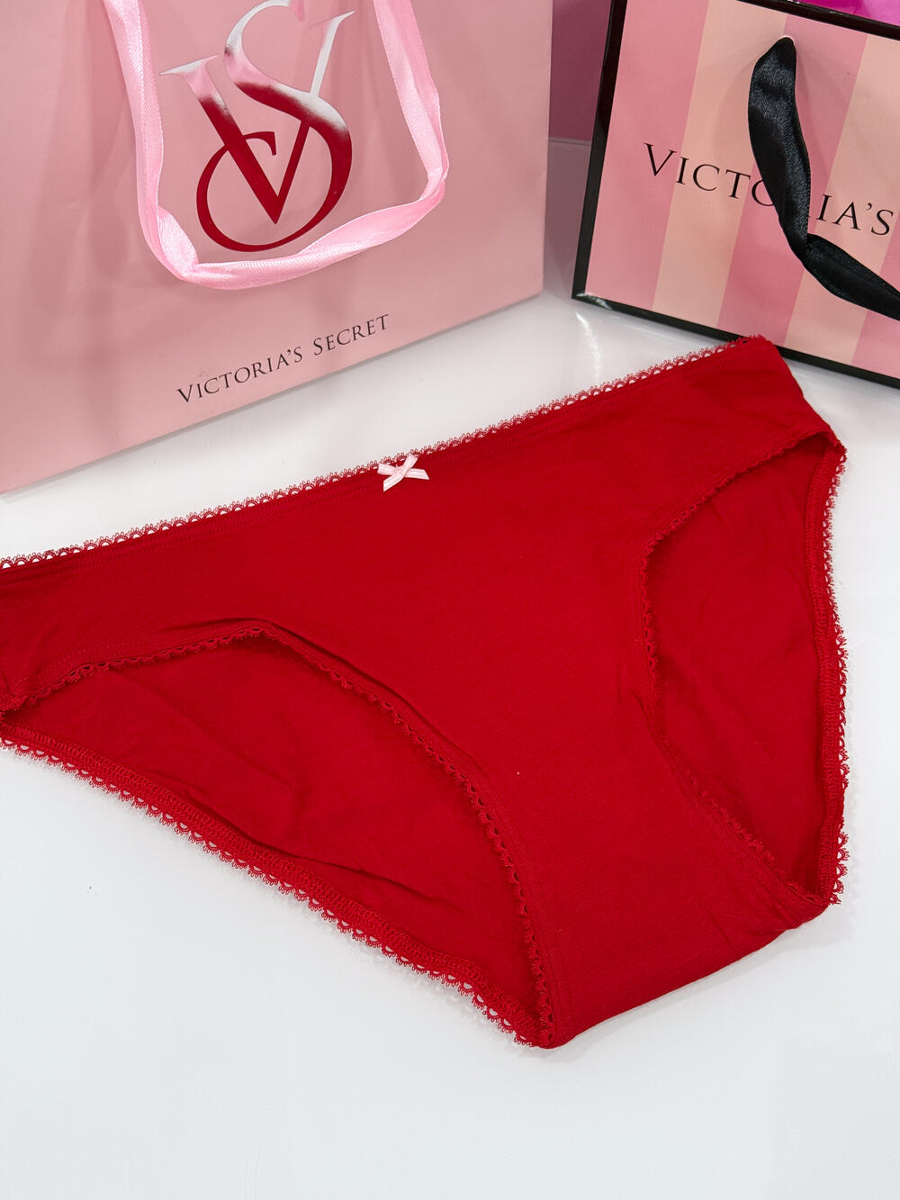 Stretch Cotton Bikini Panty розмір S червоні 